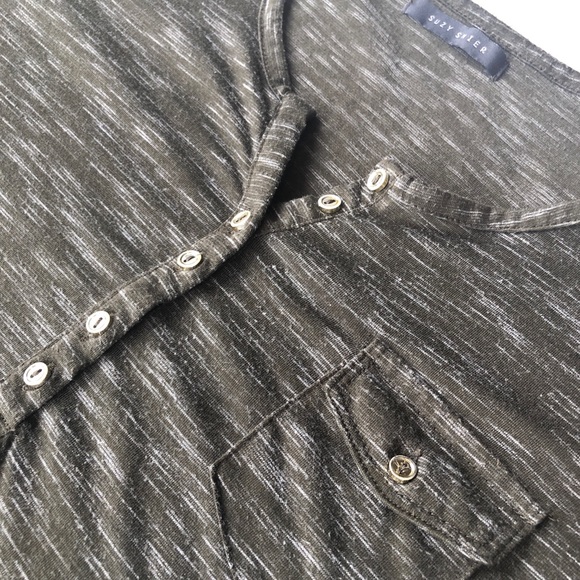 Suzy Shier Long Sleeve Forest Green Shirt - Picture 3 of 10